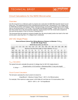 Circuit Calculations for the M250 Microinverter