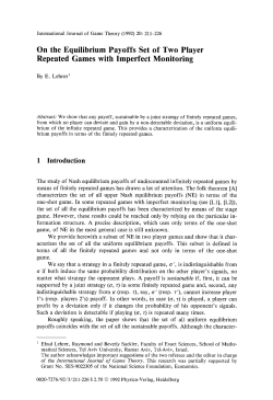 On the equilibrium payoffs set of two player