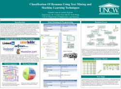 Classification Of Resumes Using Text Mining and Machine Learning