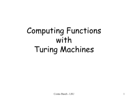 Turing machines for function computation