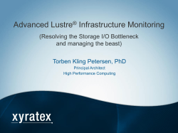 TK. Petersen - Advanced Lustre Infrastructure Monitoring