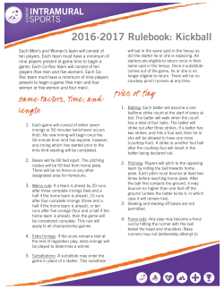 2016-2017 Rulebook: Kickball