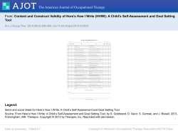 Slide () - American Journal of Occupational Therapy