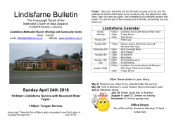 Sunday 24 April 2016 - Invercargill Methodist Parish