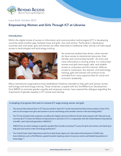 Empowering Women and Girls Through ICT at
