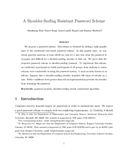 A Shoulder-Surfing Resistant Password Scheme Shushuang Man