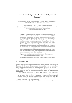Search Techniques for Rational Polynomial Orders - RWTH