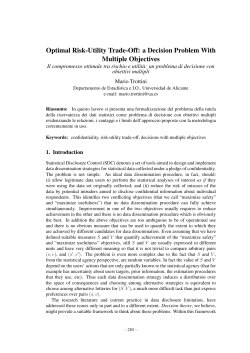 Optimal Risk-Utility Trade-Off: a Decision Problem With Multiple
