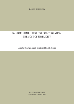 On some simple test for cointegration: The cost of simplicity