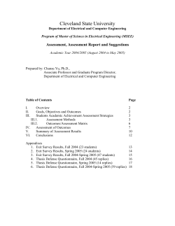 Assessment, Assessment Report and Suggestions