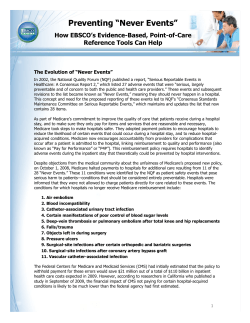 Preventing &ldquo;Never Events&rdquo;