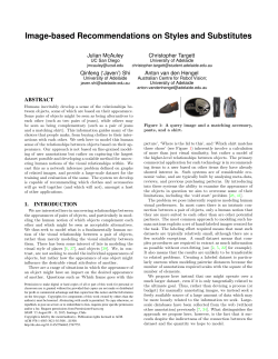 Image-based Recommendations on Styles and Substitutes