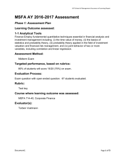 MSFA AY16-17 LO 1-1 Report