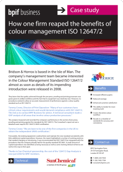 How one firm reaped the benefits of colour management ISO