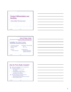 Product Differentiation and Bundling