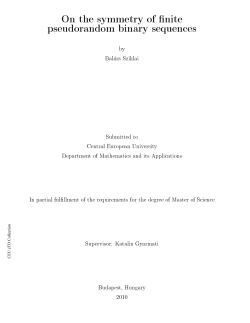 On the symmetry of finite pseudorandom binary sequences