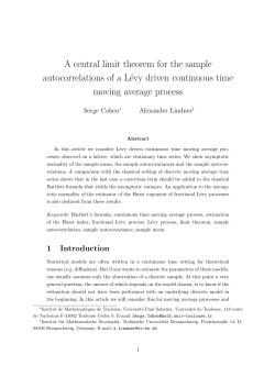 A central limit theorem for the sample