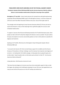 paralympic hero helps sarcoma uk get on the ball against cancer