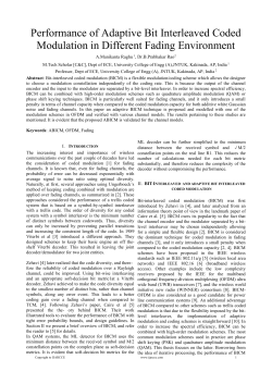 Performance of Adaptive Bit Interleaved Coded Modulation in