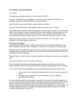 July 2014 - the Church of Holy Trinity