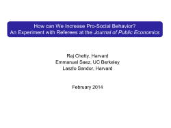 How can We Increase Pro-Social Behavior? An