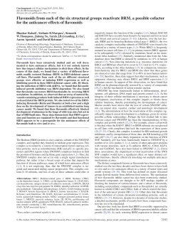 Flavonoids from each of the six structural groups