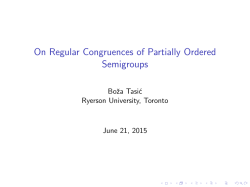 On Regular Congruences of Partially Ordered Semigroups