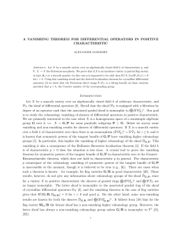 A VANISHING THEOREM FOR DIFFERENTIAL OPERATORS IN