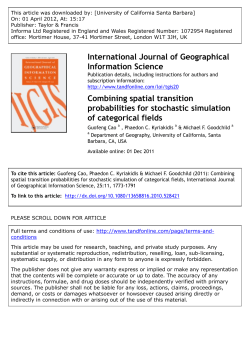 Combining spatial transition probabilities for stochastic simulation of