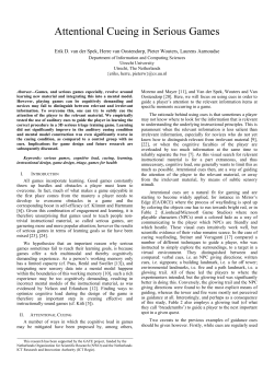Attentional Cueing in Serious Games