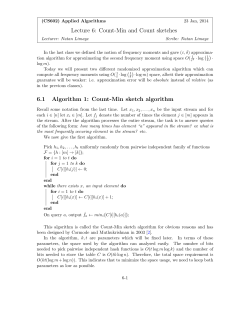 Count-Min sketch algorithm