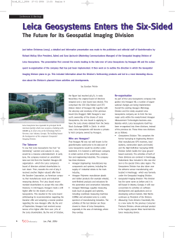 Leica Geosystems Enters the Six-Sided