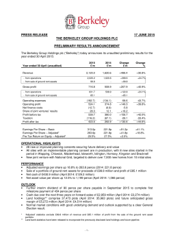 press release 17 june 2015 the berkeley group holdings plc
