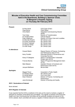 151/08 - West Essex CCG