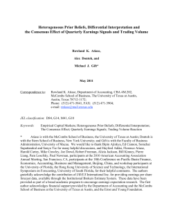 Heterogeneous Prior Beliefs, Differential Interpretation and the