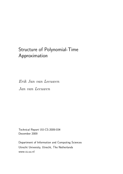 Structure of Polynomial-Time Approximation