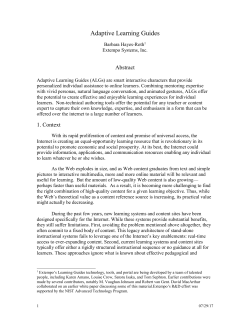 Adaptive Learning Guides - Welcome to shell5.tdl.com