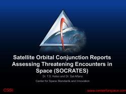 Satellite Orbital Conjunction Reports Assessing Threatening