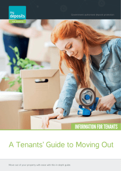 A Tenants` Guide to Moving Out