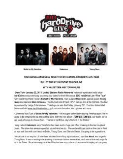 tour dates announced today for 5th annual harddrive live tour bullet