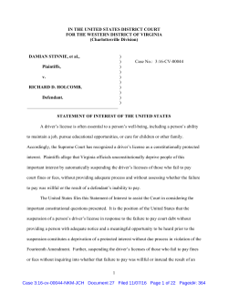 Filed SOI - Stinnie v. Holcomb