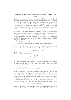 Problems of the Miklós Schweitzer Memorial Competition, 2009. 1