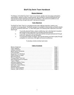 Bluff City Swim Team Handbook