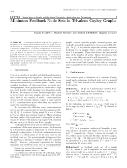 Minimum Feedback Node Sets in Trivalent Cayley Graphs