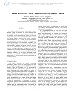 Collision Detection for Visually Impaired from a Body