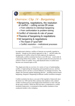 In employment relations, conflicts of interests are normally regarded