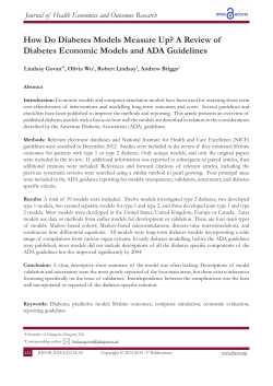 How Do Diabetes Models Measure Up? A Review of Diabetes