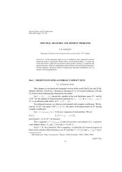 Spectral measures and moment problems