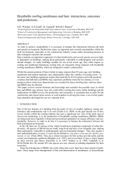 Paper BSA2012: Paper Template - Bats and Breathable Roofing