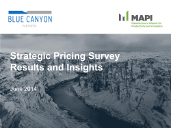 Strategic Pricing Survey Results and Insights